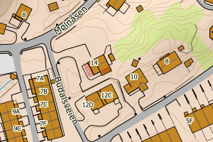 Kartbilde fra WMS-tjeneste av avviket