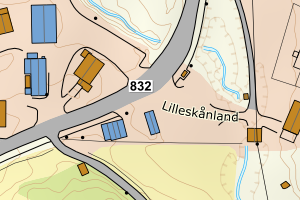 Kartbilde fra WMS-tjeneste av avviket