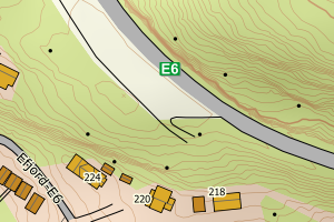 Kartbilde fra WMS-tjeneste av avviket
