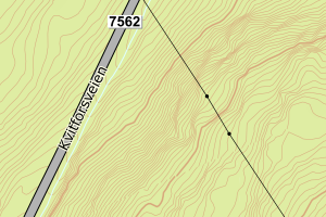 Kartbilde fra WMS-tjeneste av avviket