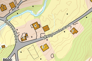 Kartbilde fra WMS-tjeneste av avviket