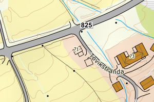 Kartbilde fra WMS-tjeneste av avviket