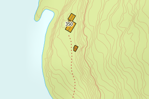 Kartbilde fra WMS-tjeneste av avviket