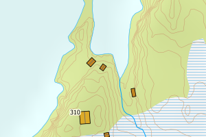 Kartbilde fra WMS-tjeneste av avviket