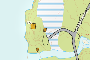 Kartbilde fra WMS-tjeneste av avviket