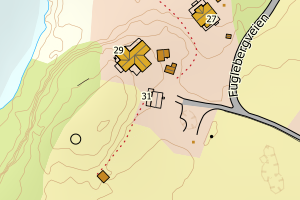 Kartbilde fra WMS-tjeneste av avviket