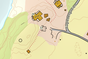 Kartbilde fra WMS-tjeneste av avviket