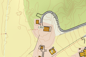 Kartbilde fra WMS-tjeneste av avviket