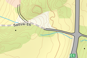 Kartbilde fra WMS-tjeneste av avviket