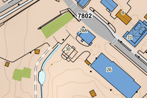 Kartbilde fra WMS-tjeneste av avviket