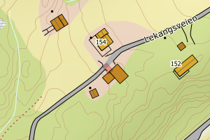 Kartbilde fra WMS-tjeneste av avviket