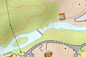 Kartbilde fra WMS-tjeneste av avviket