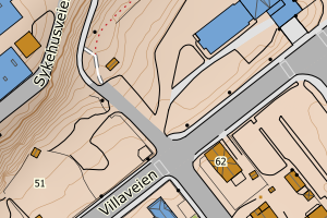 Kartbilde fra WMS-tjeneste av avviket