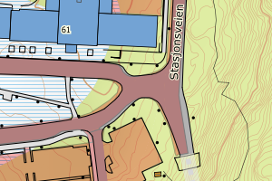 Kartbilde fra WMS-tjeneste av avviket