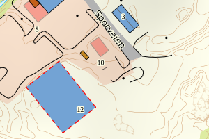 Kartbilde fra WMS-tjeneste av avviket