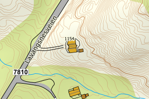Kartbilde fra WMS-tjeneste av avviket
