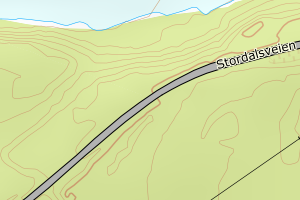 Kartbilde fra WMS-tjeneste av avviket