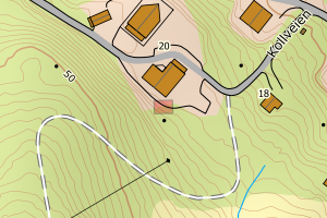 Kartbilde fra WMS-tjeneste av avviket