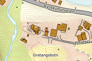 Kartbilde fra WMS-tjeneste av avviket