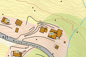 Kartbilde fra WMS-tjeneste av avviket