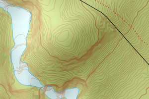 Kartbilde fra WMS-tjeneste av avviket