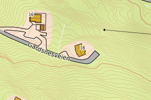 Kartbilde fra WMS-tjeneste av avviket