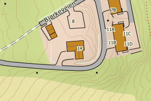 Kartbilde fra WMS-tjeneste av avviket