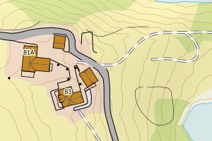 Kartbilde fra WMS-tjeneste av avviket