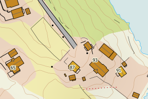 Kartbilde fra WMS-tjeneste av avviket