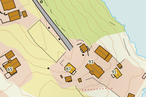 Kartbilde fra WMS-tjeneste av avviket