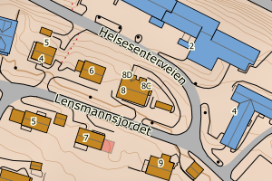 Kartbilde fra WMS-tjeneste av avviket