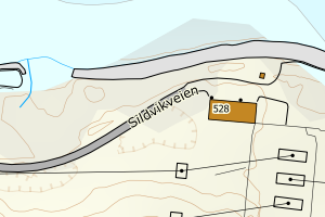 Kartbilde fra WMS-tjeneste av avviket