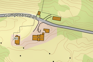 Kartbilde fra WMS-tjeneste av avviket