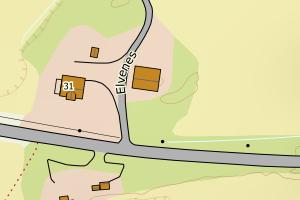 Kartbilde fra WMS-tjeneste av avviket