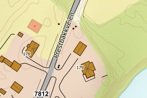 Kartbilde fra WMS-tjeneste av avviket