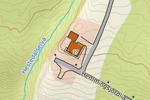 Kartbilde fra WMS-tjeneste av avviket