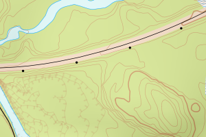 Kartbilde fra WMS-tjeneste av avviket