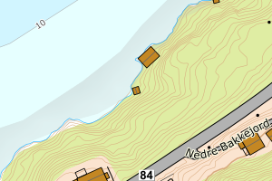Kartbilde fra WMS-tjeneste av avviket