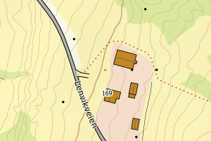 Kartbilde fra WMS-tjeneste av avviket
