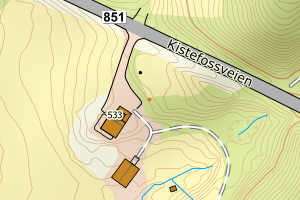 Kartbilde fra WMS-tjeneste av avviket