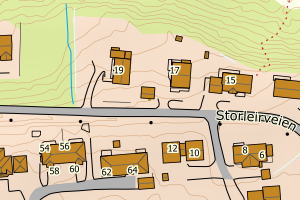 Kartbilde fra WMS-tjeneste av avviket