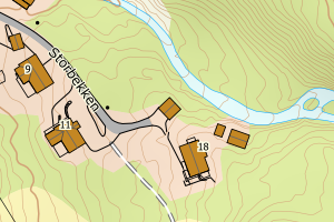Kartbilde fra WMS-tjeneste av avviket