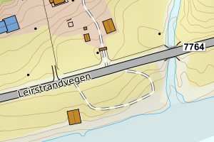 Kartbilde fra WMS-tjeneste av avviket