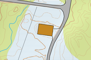 Kartbilde fra WMS-tjeneste av avviket