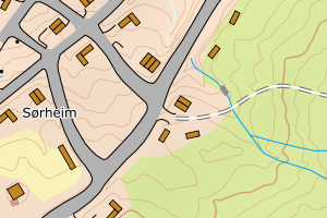 Kartbilde fra WMS-tjeneste av avviket