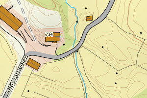 Kartbilde fra WMS-tjeneste av avviket