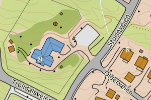 Kartbilde fra WMS-tjeneste av avviket