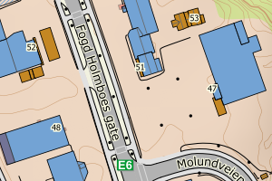 Kartbilde fra WMS-tjeneste av avviket