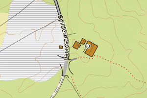 Kartbilde fra WMS-tjeneste av avviket