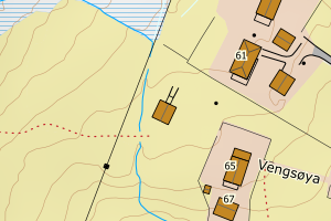 Kartbilde fra WMS-tjeneste av avviket